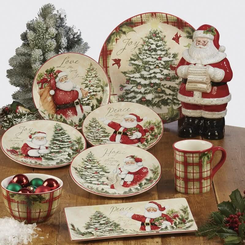 Conjunto de Louça de Natal Holiday Wishes – 16 Peças