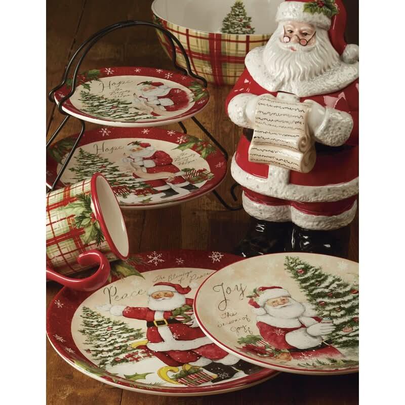 Conjunto de Louça de Natal Holiday Wishes – 16 Peças