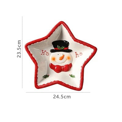 Louça de Cerâmica Natalina com Papai Noel em Relevo