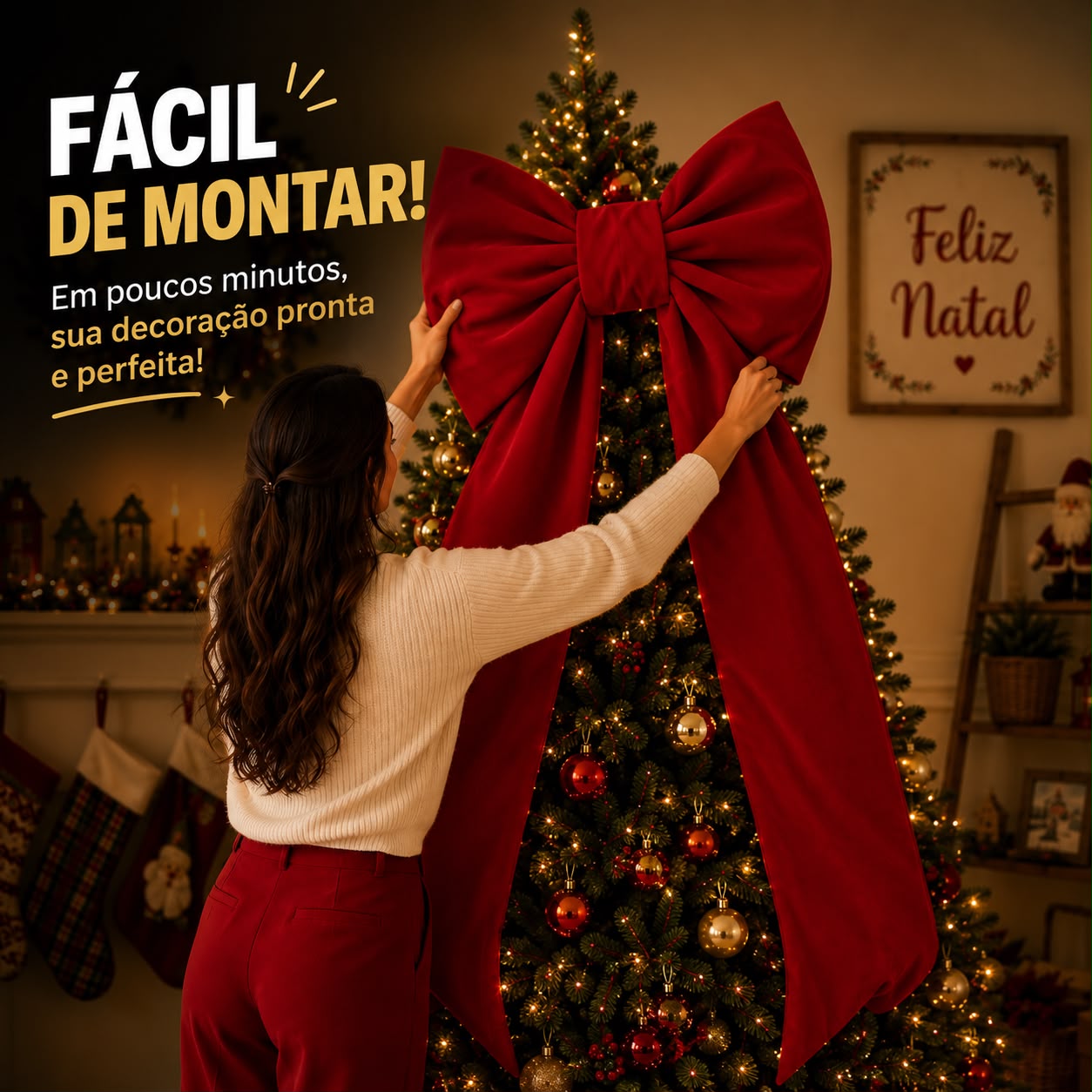 Laço Gigante 60cm Árvore de Natal