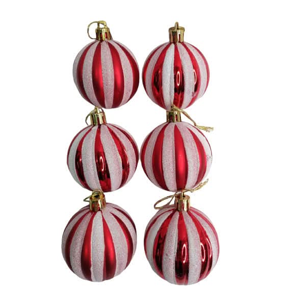 Kit 6 Bolas De Natal 6cm Enfeite Natalino