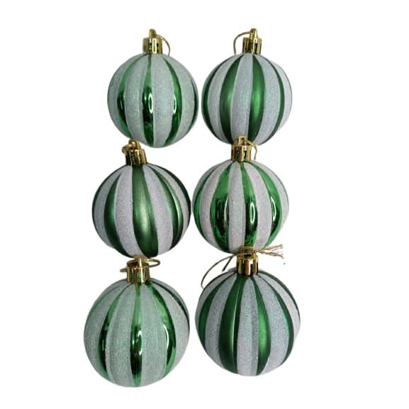 Kit 6 Bolas De Natal 6cm Enfeite Natalino