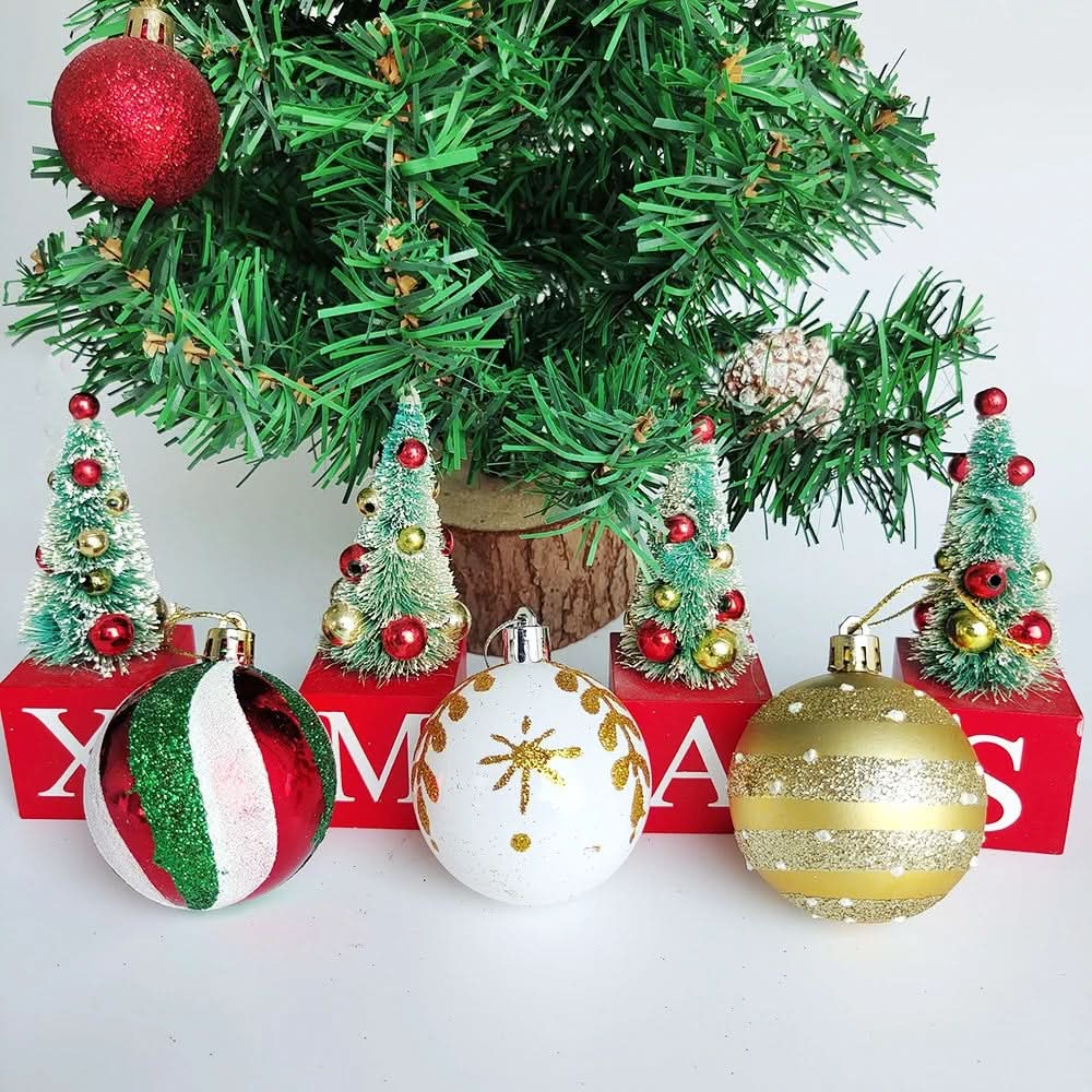 Kit 6 Peças Bolas De Natal