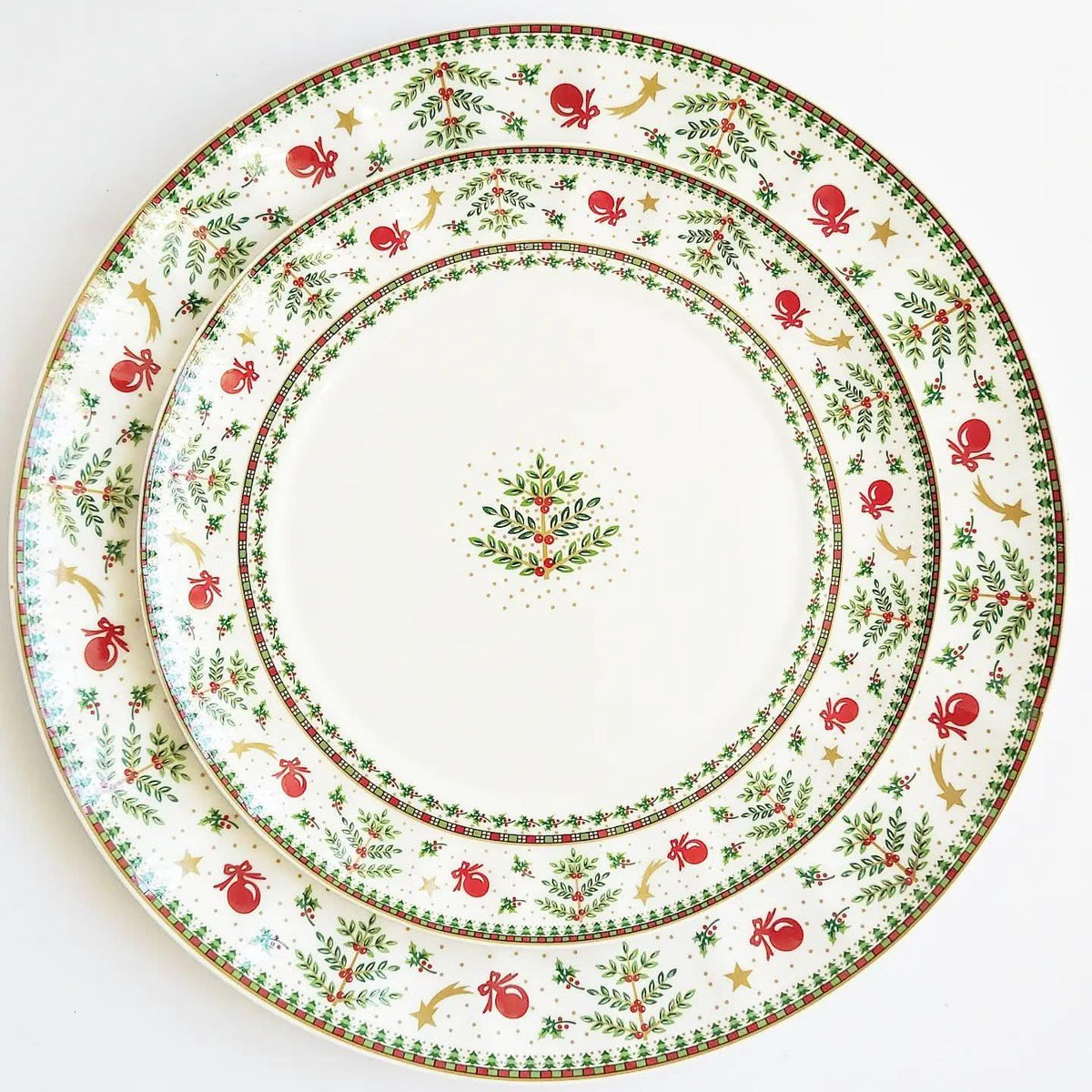 Conjunto de Porcelana  Natalino com 2 Peças