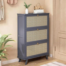 Sapateira de Bambu Slim - 3 Compartimentos