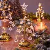 Árvore de Natal em Metal Iluminada com Luzes e Pingentes