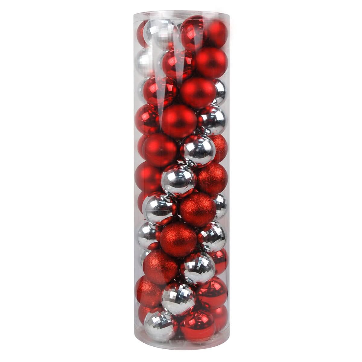 Kit Bolas Natalinas Decoração para Natal 55 Peças