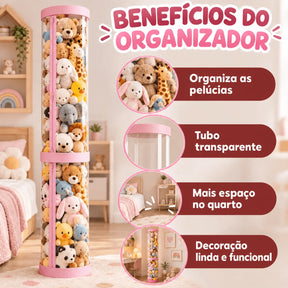 Tubo Organizador de Bichos de Pelúcias + BRINDE SURPRESA