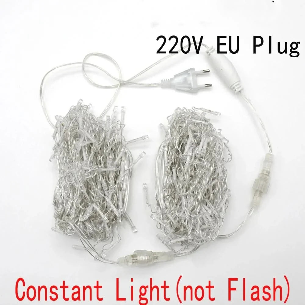 Cortina de Luzes LED Natalinas – Encanto e Magia para sua Casa