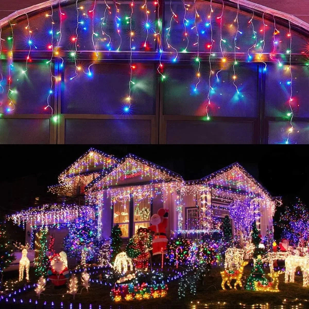 Cortina de Luzes LED Natalinas – Encanto e Magia para sua Casa