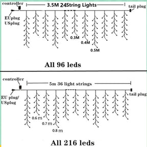 Cortina de Luzes LED Natalinas – Encanto e Magia para sua Casa