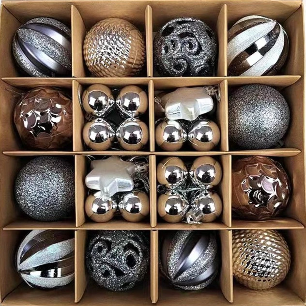 Kit Bolas Natalinas Decoração para Natal 42 Peças