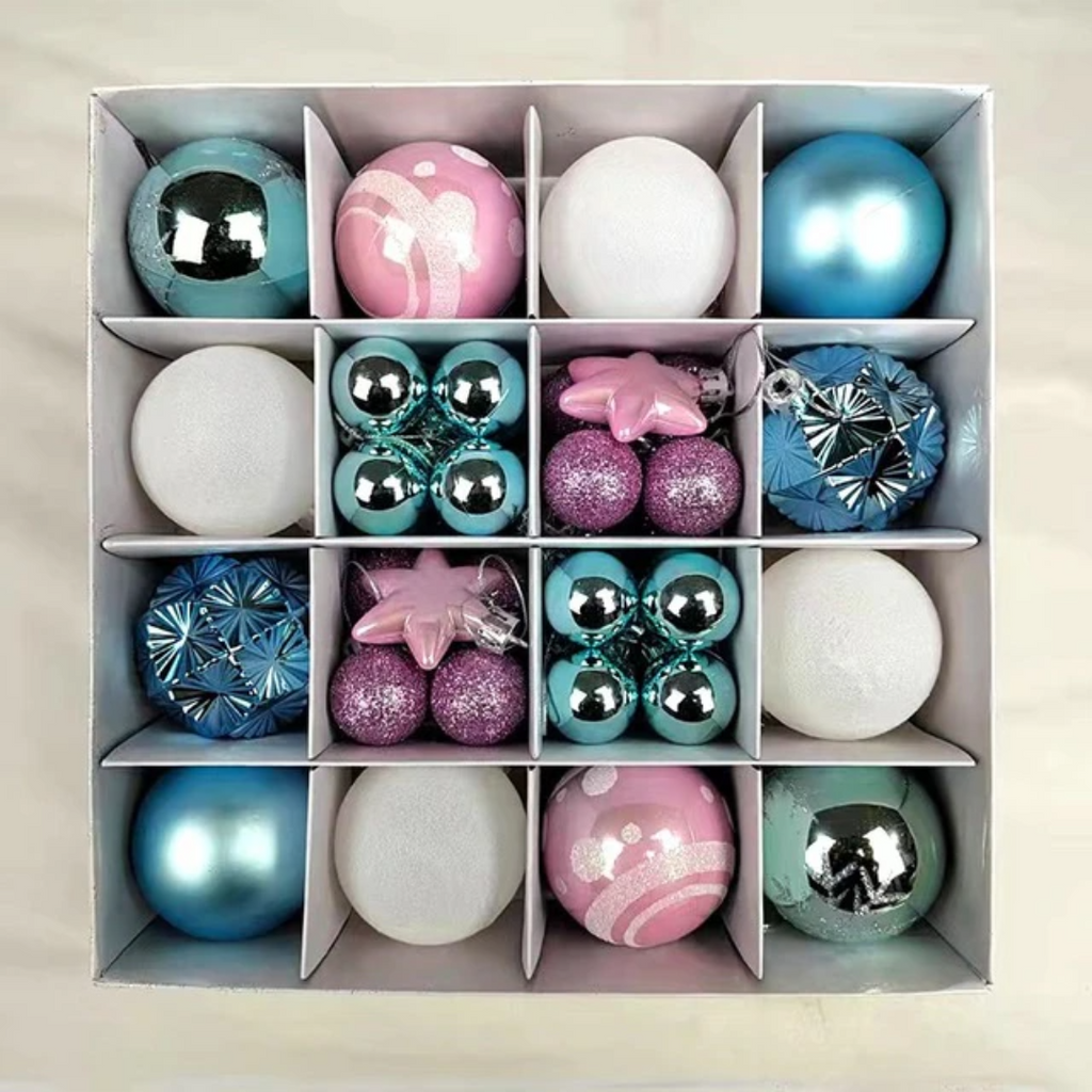 Kit Bolas Natalinas Decoração para Natal 42 Peças