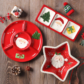Louça de Cerâmica Natalina com Papai Noel em Relevo