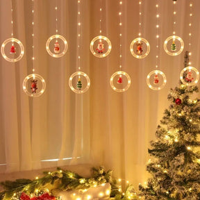 Cortina de Luzes Decoração Natal em LED
