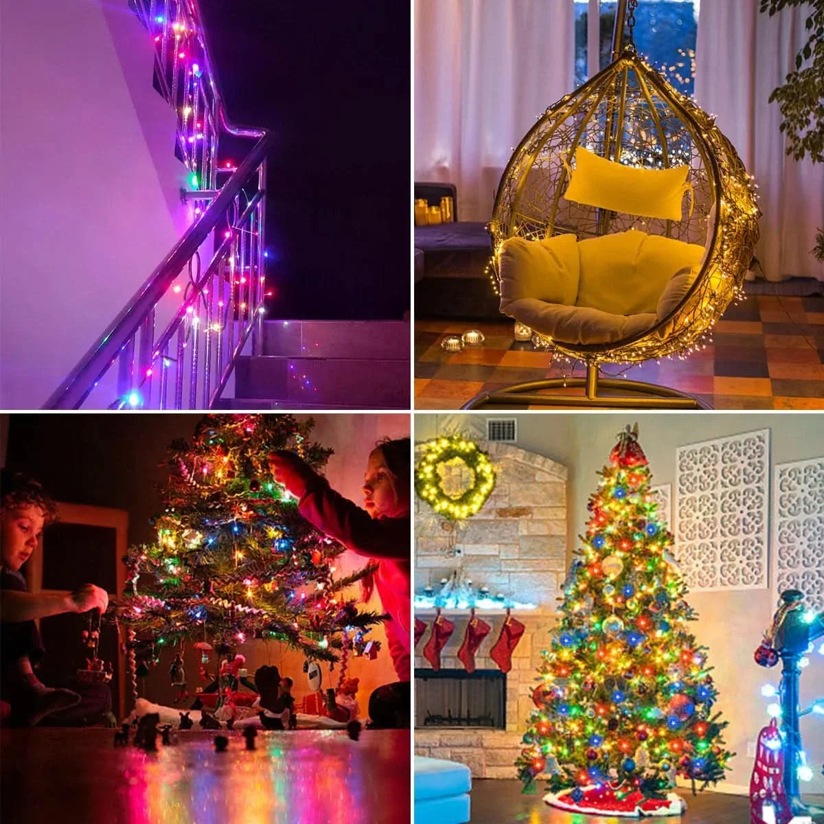 Luzes de Natal LED Impermeáveis - Encanto e Magia