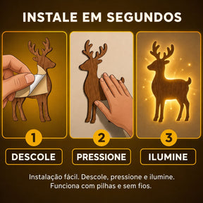 Renas Iluminadas - 12 Peças