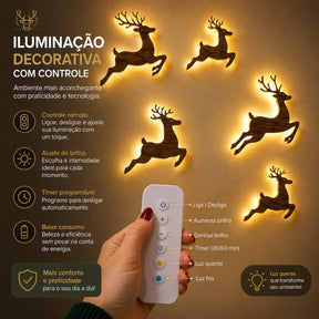 Renas Iluminadas - 12 Peças