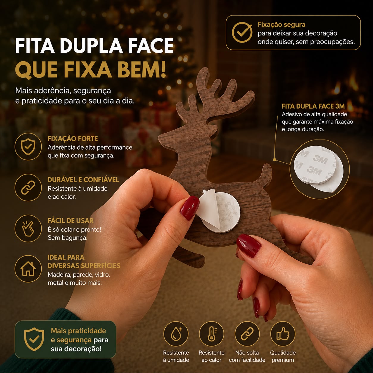 Renas Iluminadas - 12 Peças