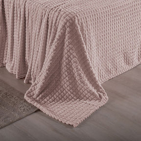 Cobertor Manta Flannel Super Macio 240g/m² Diamond Rosê