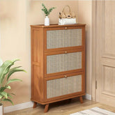 Sapateira de Bambu Slim - 3 Compartimentos