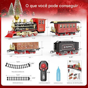 Trem Elétrico Circulatório Para Árvore de Natal