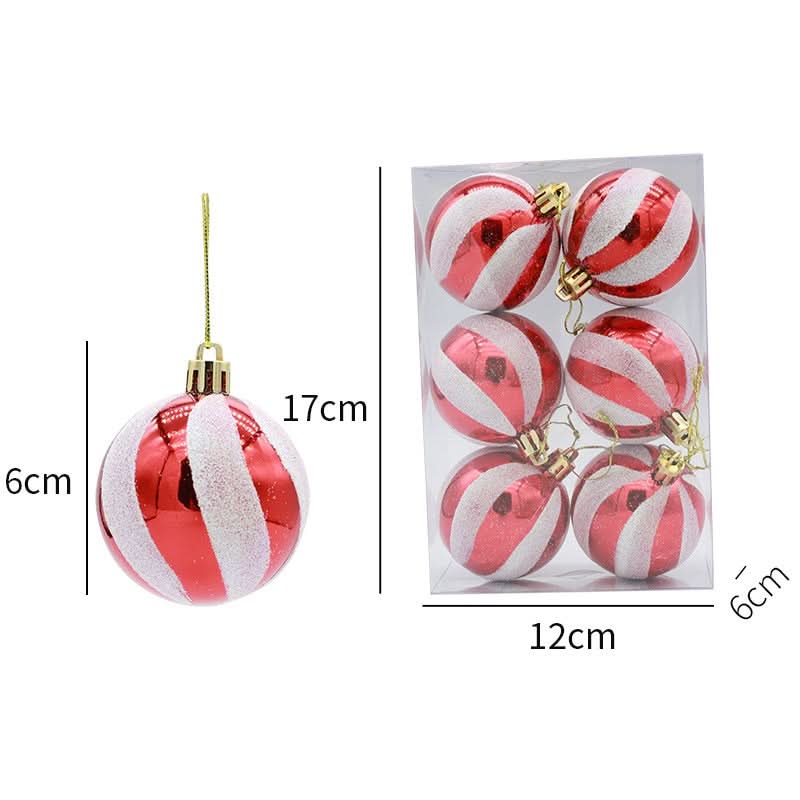 Kit 6 Peças Bolas De Natal