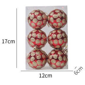 Kit 6 Peças Bolas De Natal