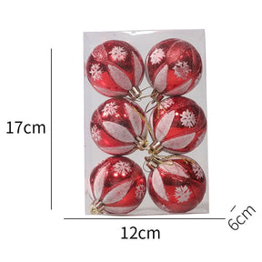 Kit 6 Peças Bolas De Natal