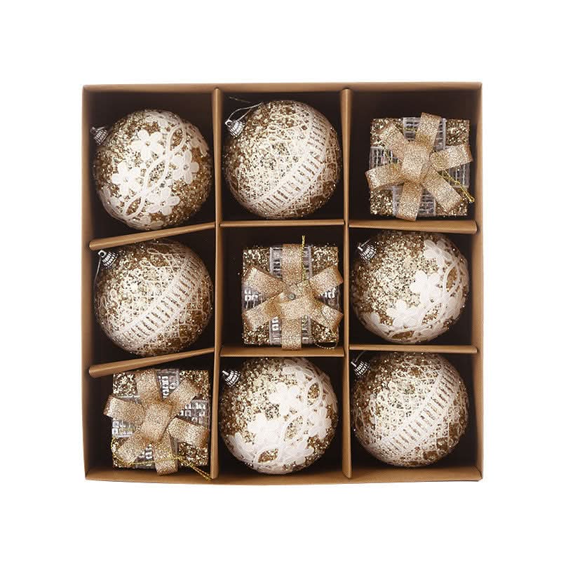 Kit 9 Peças Bolas De Natal 8CM