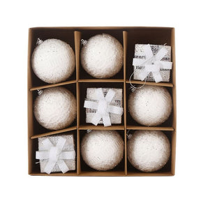 Kit 9 Peças Bolas De Natal 8CM