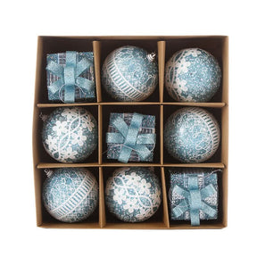 Kit 9 Peças Bolas De Natal 8CM