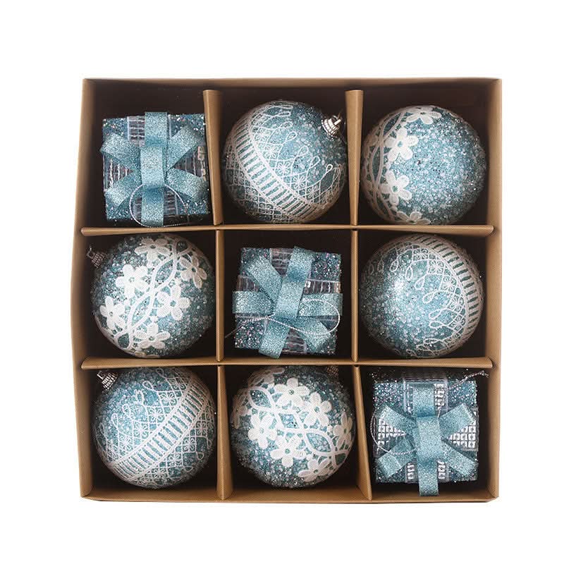 Kit 9 Peças Bolas De Natal 8CM