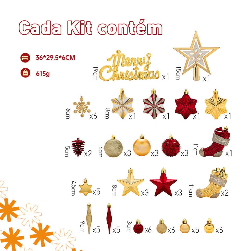 Kit 70 Bolas decoração de natal árvore pendente bolinhas enfeites natalinos casa pisca pisca led
